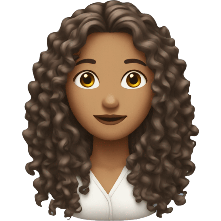 woman with long curly hair emoji