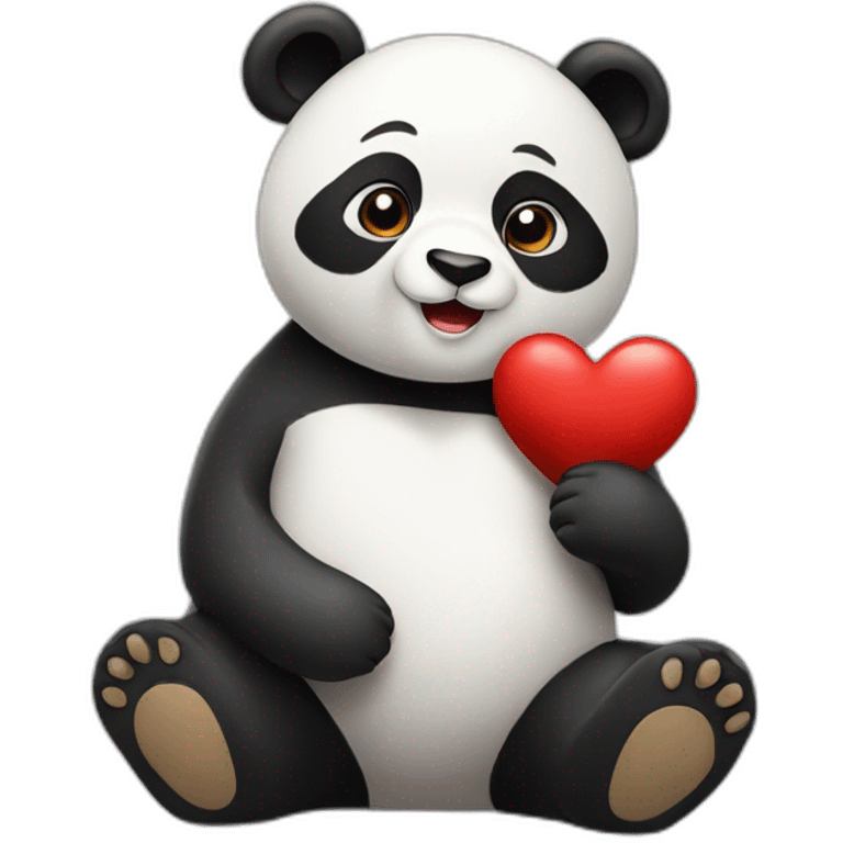 panda avec coeur emoji