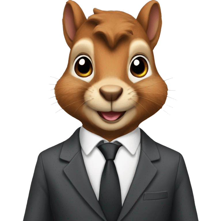 Squirrel in a suit emoji