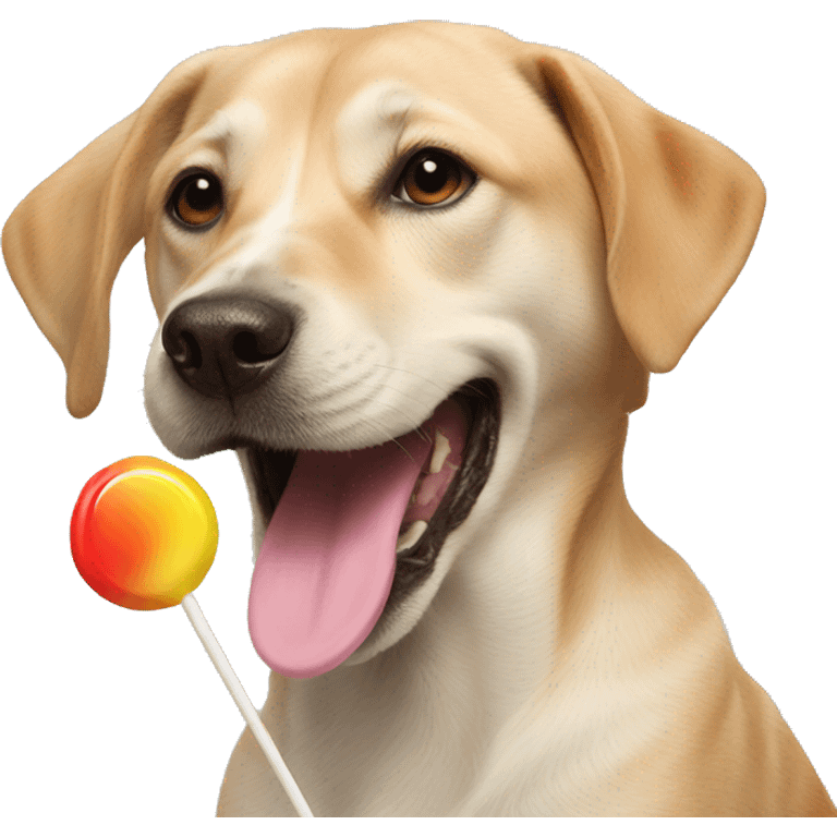 dog licking lollipop  emoji