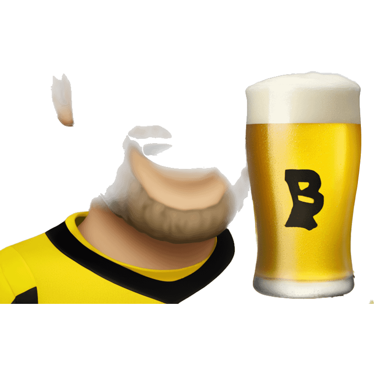 Borussia dortmund fan with beer emoji