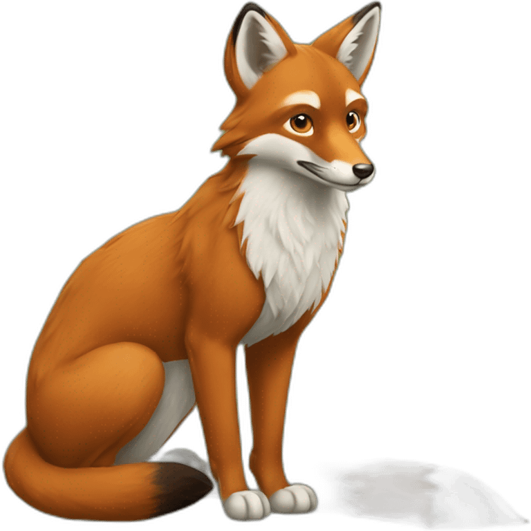 Renard à neuf queu emoji