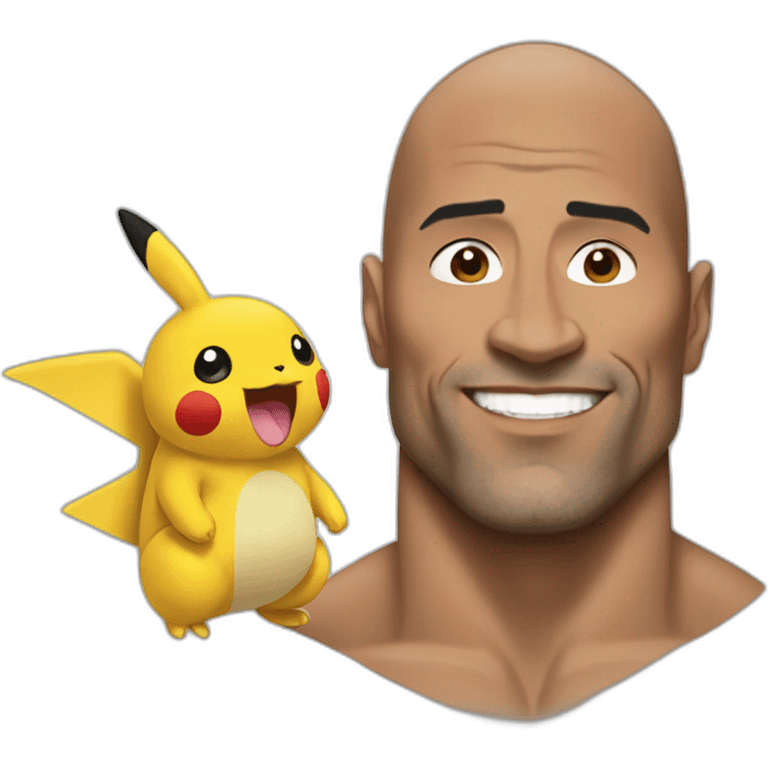 The rock avec son Pokémon emoji