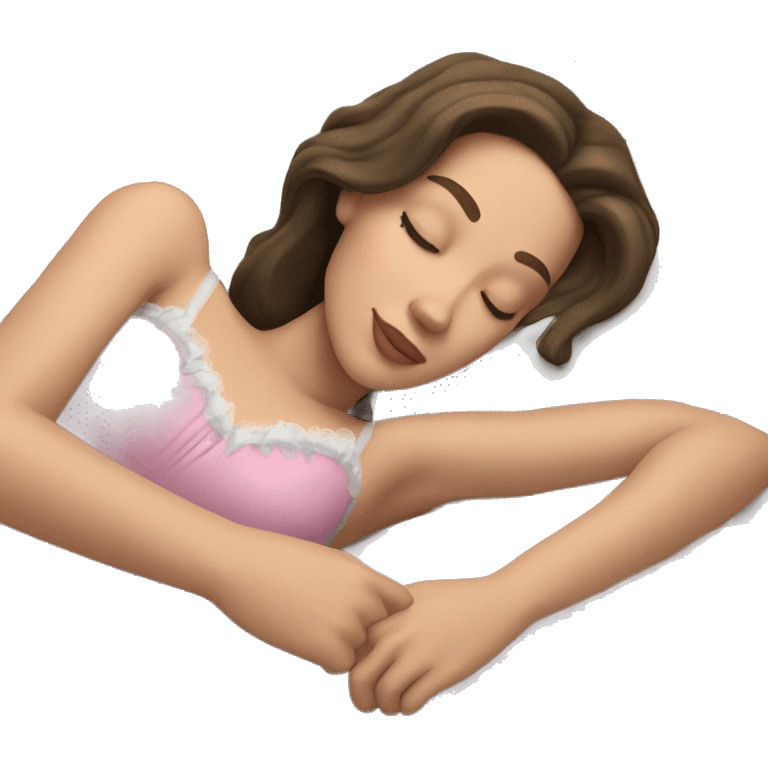 sleeping beauty brunette white girl emoji