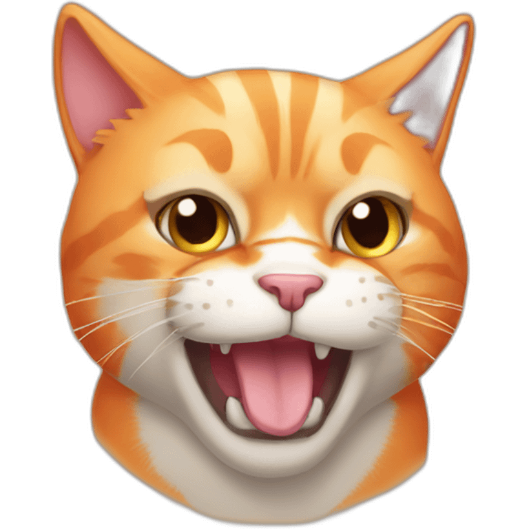 buff crazy orange cat emoji