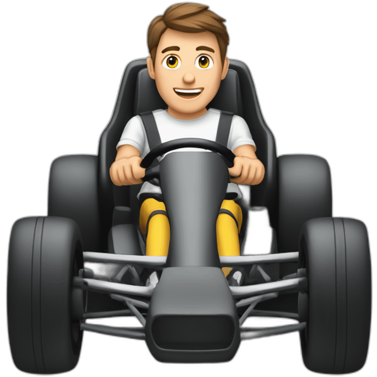 guy driving go karting emoji