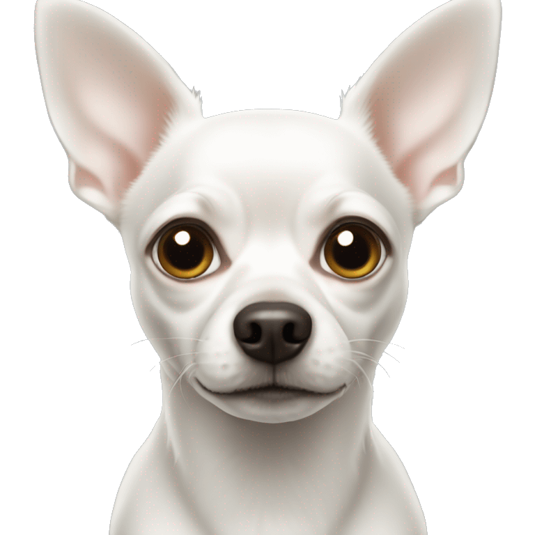 White chihuahua with small nose emoji