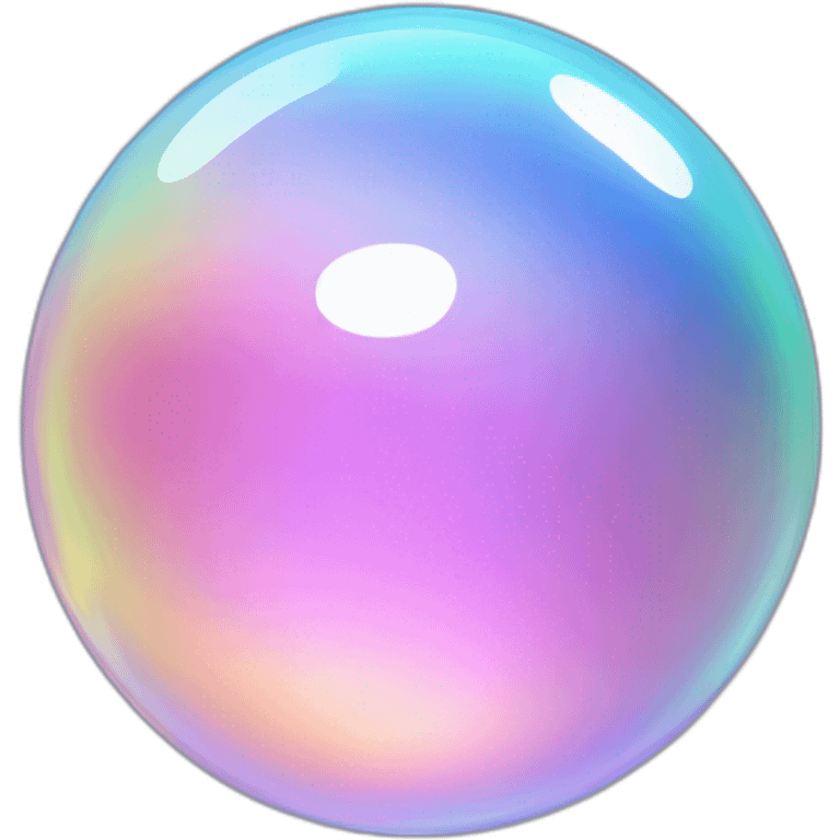 Bubble iridescent emoji