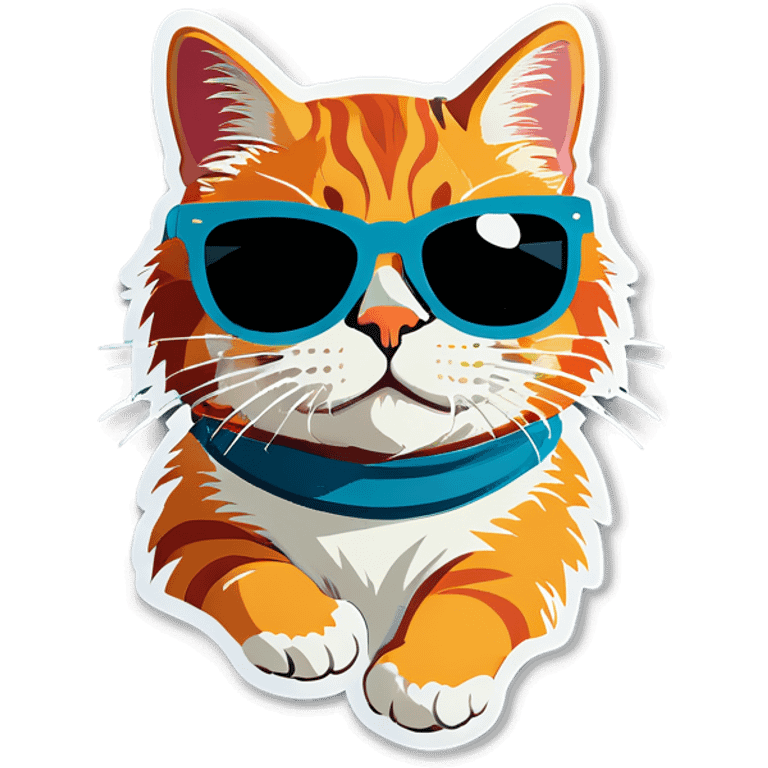 Cat with sunglasses emoji