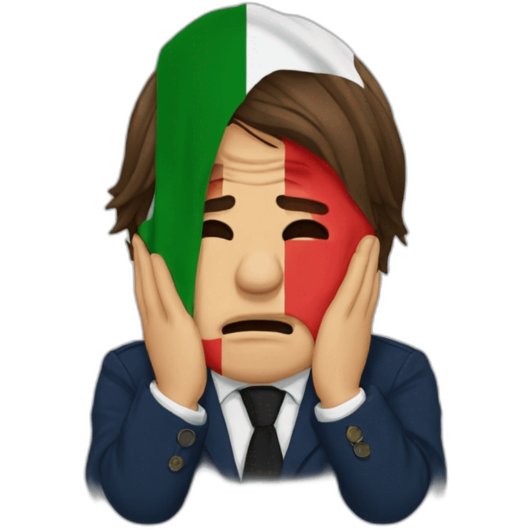 Antonio conte crying Italian flag emoji