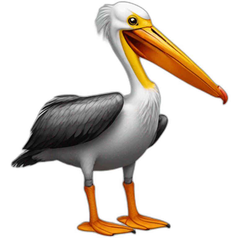 angy pelican wearing socks emoji