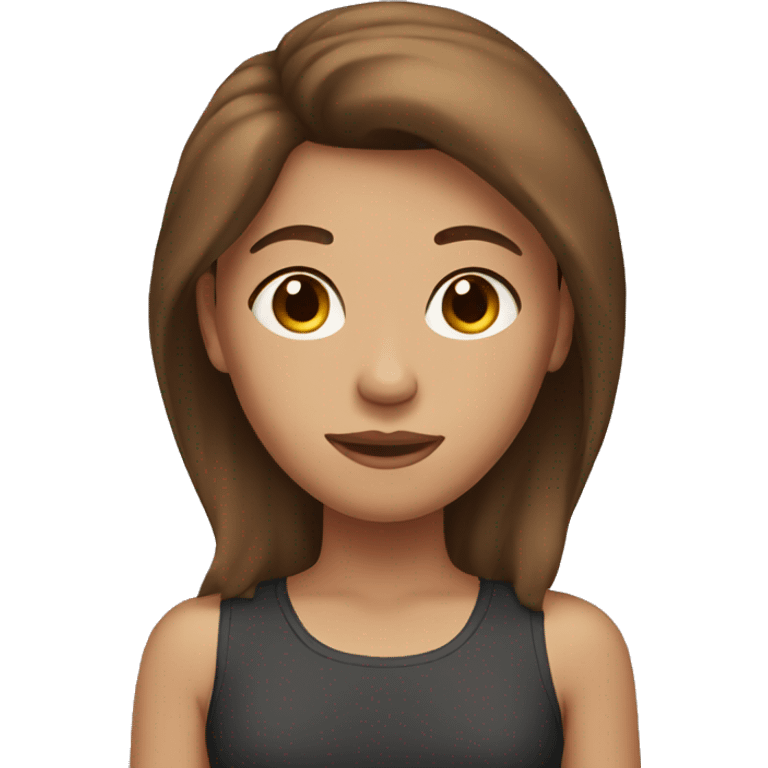 Trans girl with brown hair  emoji