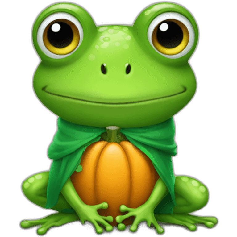 frog in halloween costume emoji