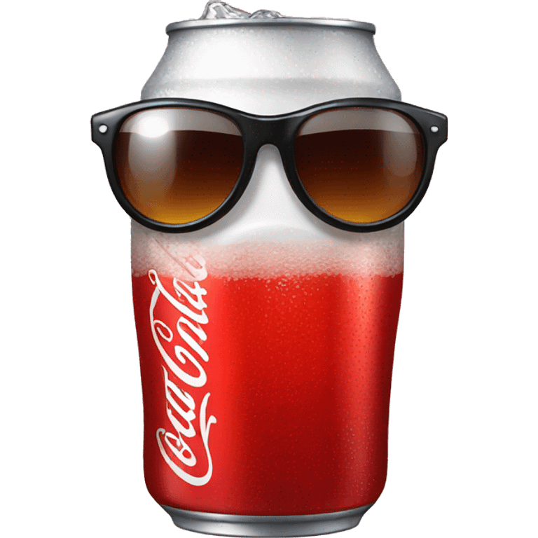 Coke soda with sunglasses emoji