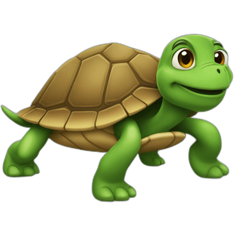 Louter sur une tortues emoji