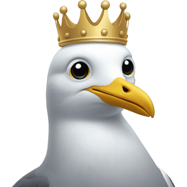 Seagull crown emoji