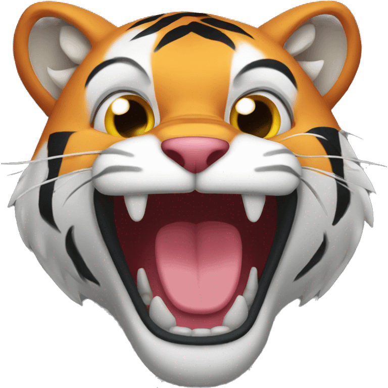 Tiger with a scary Smile emoji