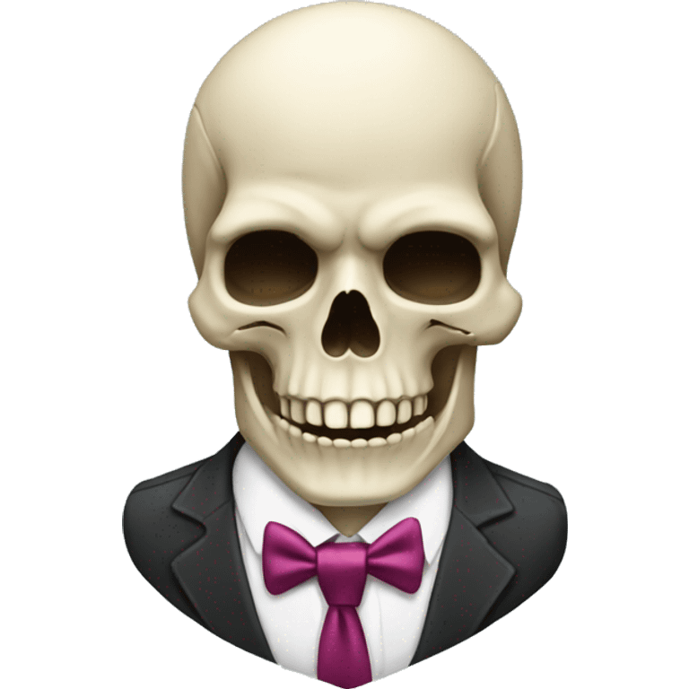 Skull with tie emoji