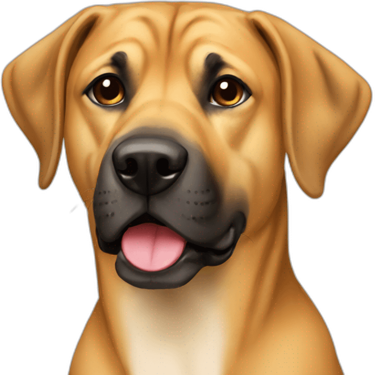 Black mouth cur dog emoji