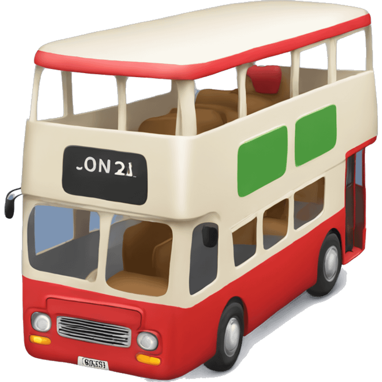 open top double decker bus with tourist  emoji