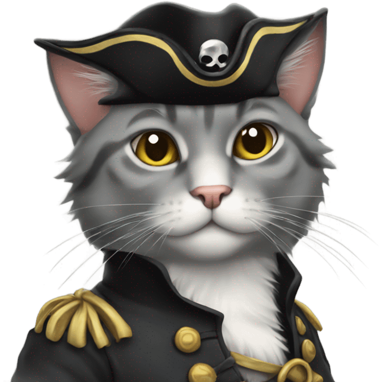 pirate gray cat emoji