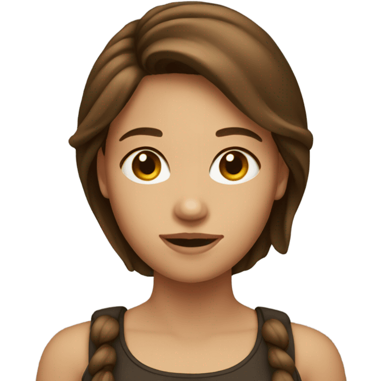 A girl with brown haïr emoji