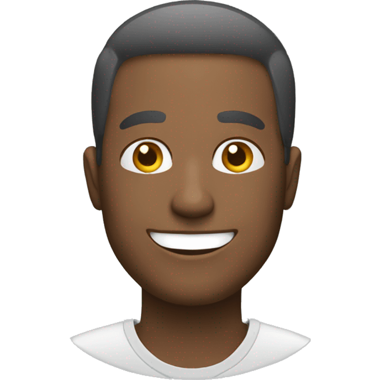 smiling man using computer emoji