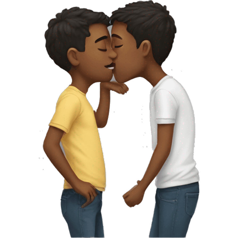 Two boys kissing emoji