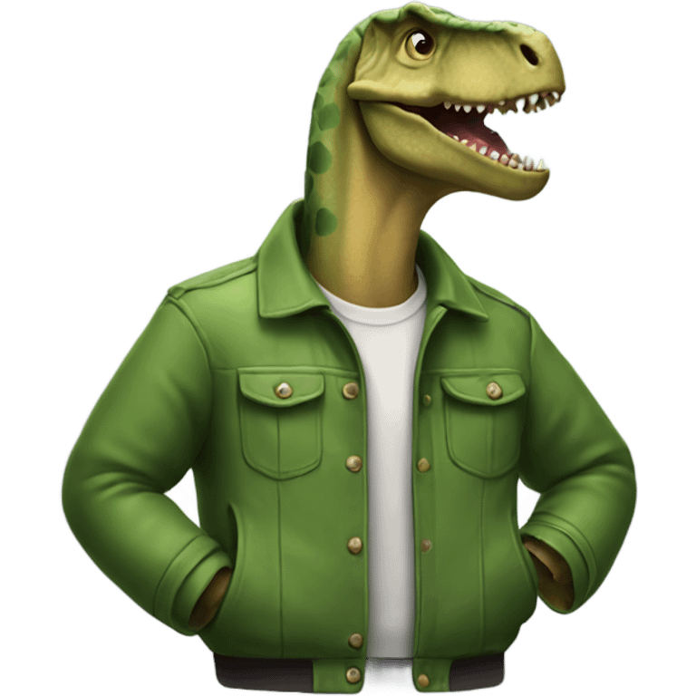 Dinosaur with jacket on  emoji