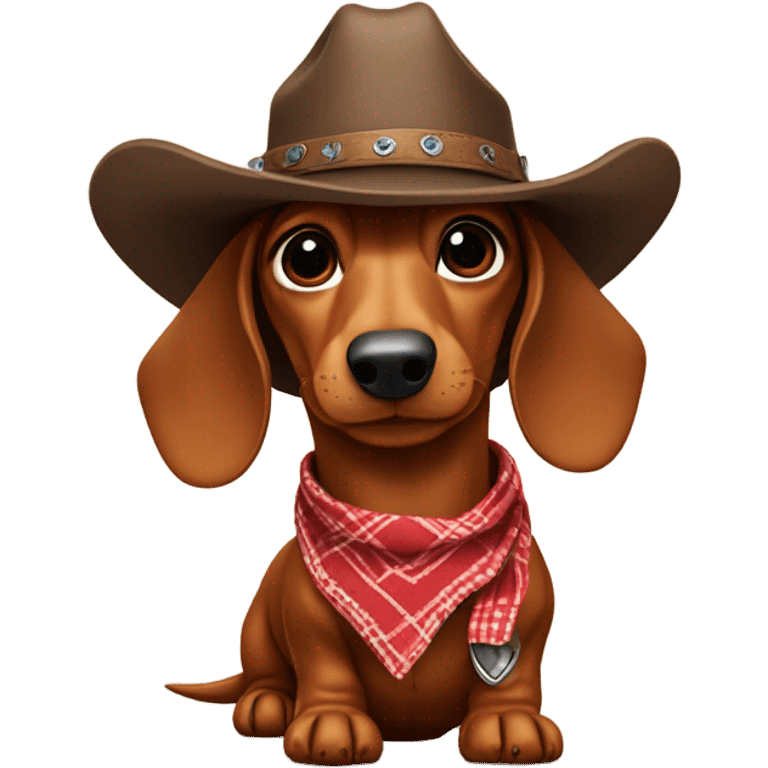 dashound cowboy emoji