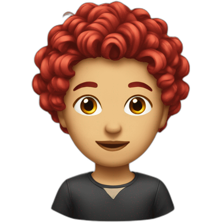 cheveux rouge emoji