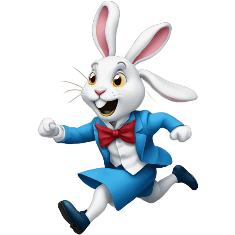 Alice in wonderland rabbit running late for important date  emoji