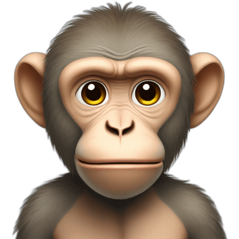 Sad macaque with a rag emoji