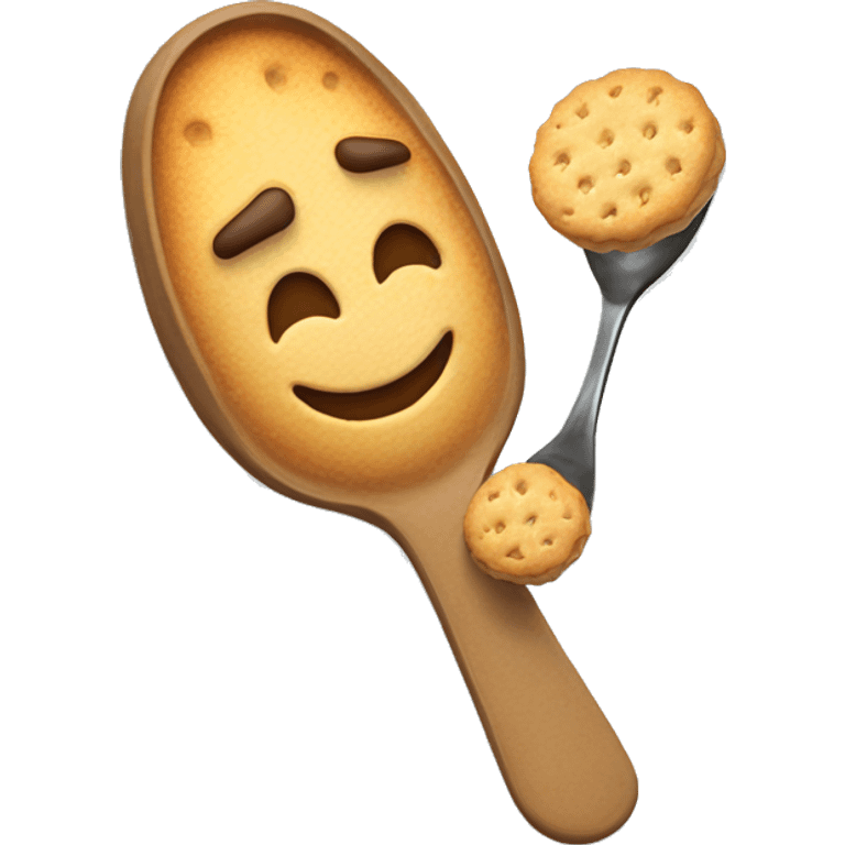 Spoon with biscuits  emoji