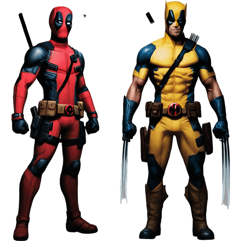 Deadpool and wolverine epic, UHD, high quality  emoji