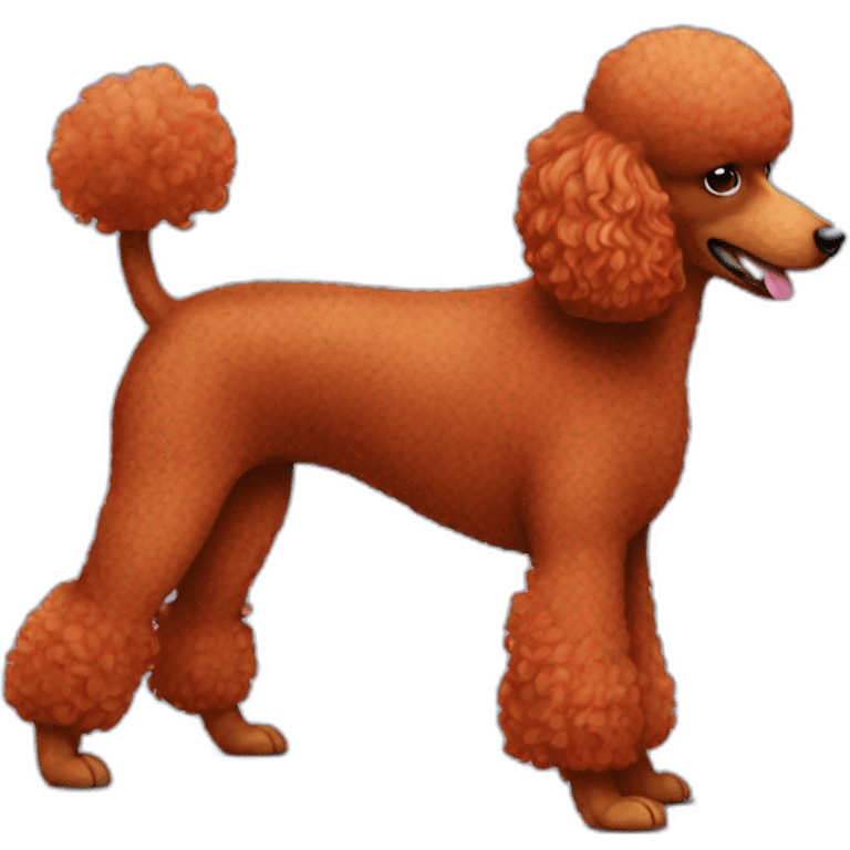 red poodle having a party emoji