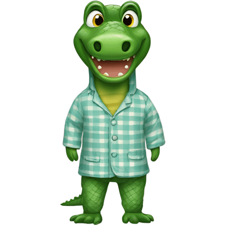 Alligator in pajamas emoji