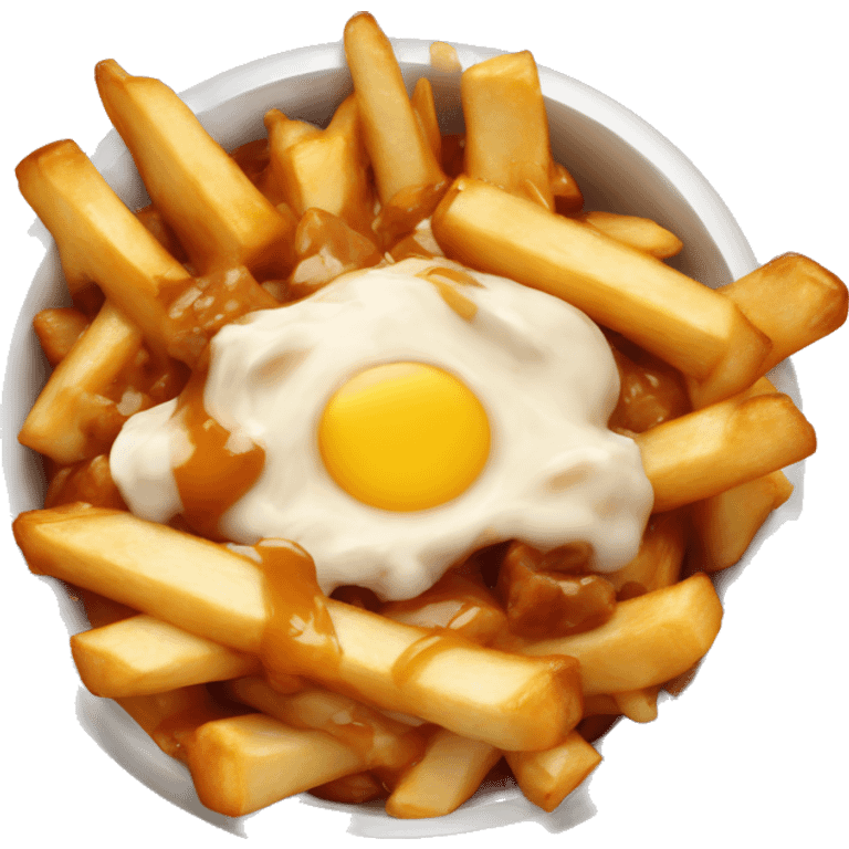 poutine qui mange du poulet emoji