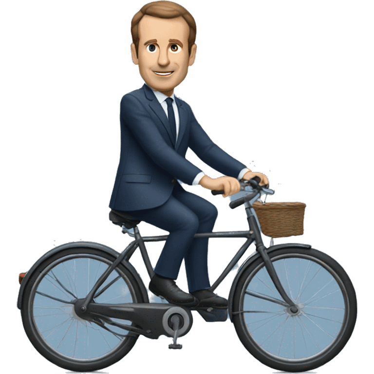 macron en vélo emoji