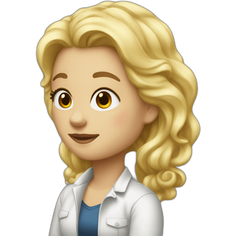 Blonde artist painter emoji