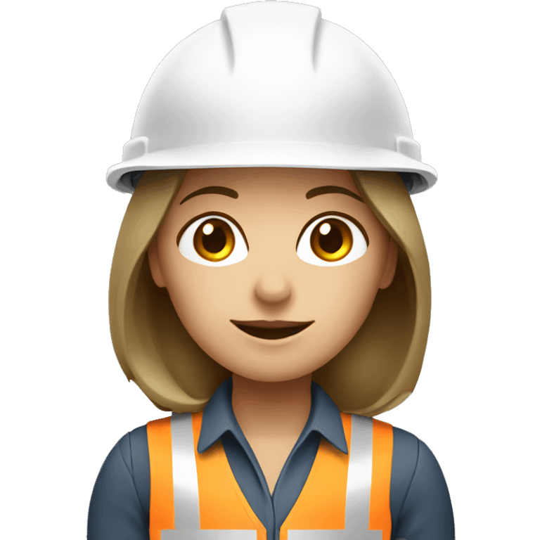 Female Civil engineer with white helmet  emoji