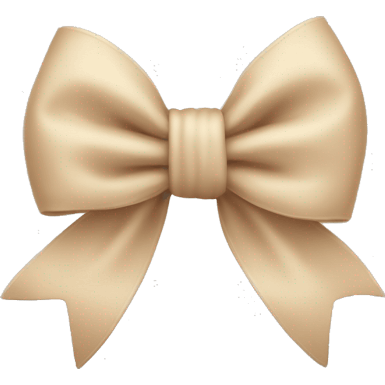 Cute beige bow emoji