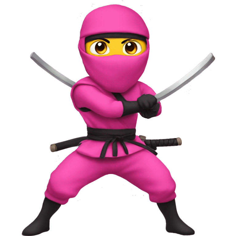 Pink ninja emoji