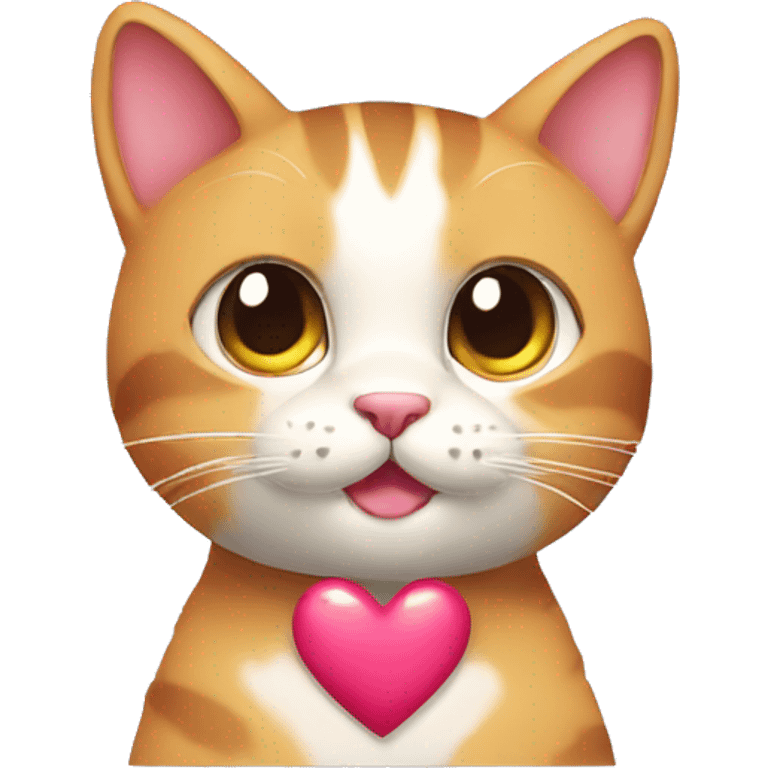 cat with heart in love emoji