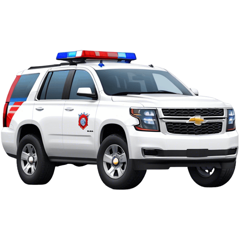 Emergency Response SUV - Chevrolet Tahoe (Model Year: 2021) (Iconic colour: White with red/blue sirens) emoji