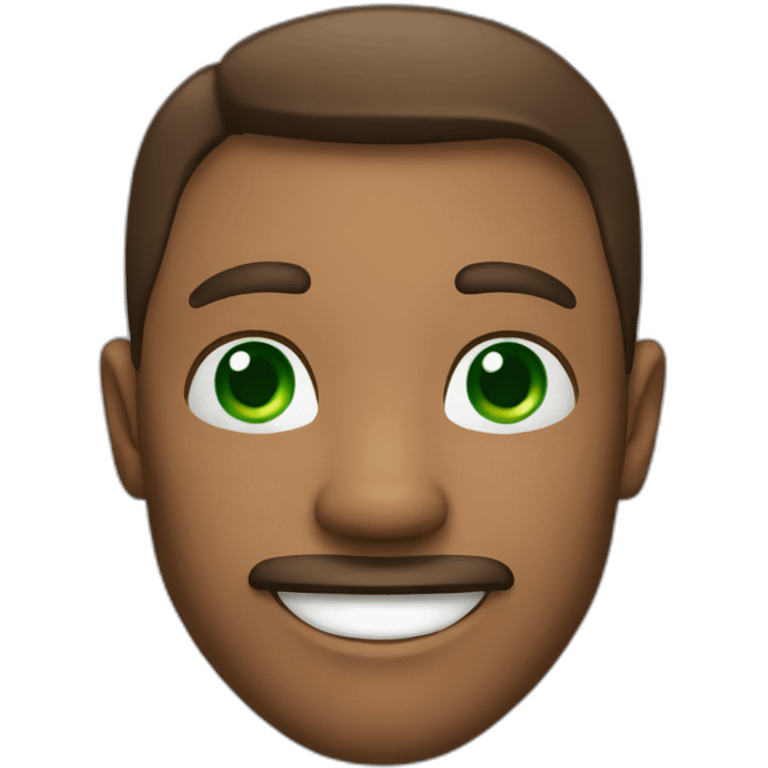 nice man with green eyes, bear and smiling emoji