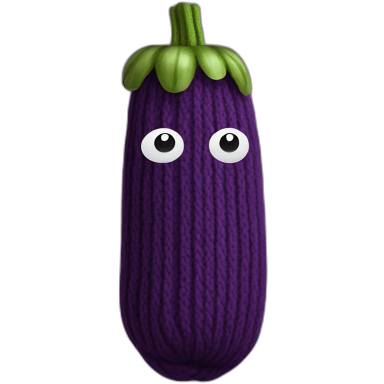 knitted long eggplant emoji