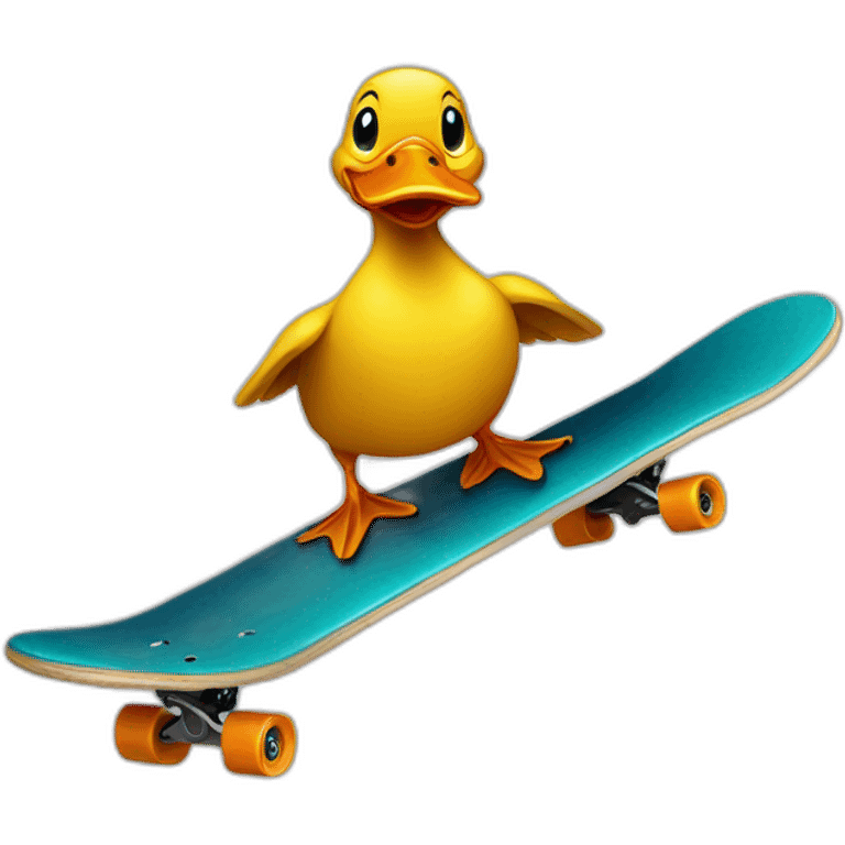 duck on a skateboard emoji