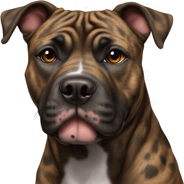 Staffy x bull mastiff brindle emoji