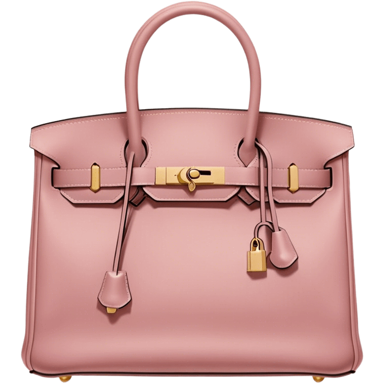 Dusty rose bag with Hermes-logo emoji